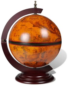 Minibar da tavola a globo supporto per vini in legno eucalipto