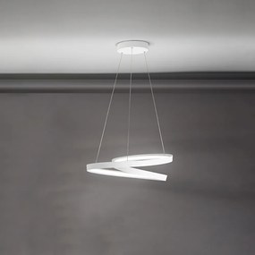 Lampadario Moderno Ritmo Bianco Led Grande