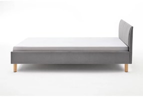 Letto matrimoniale imbottito grigio chiaro rete non inclusa 140x200 cm Lena – Meise Möbel