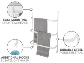 Portasciugamano da appendere bianco opaco in acciaio Irpinia – Wenko