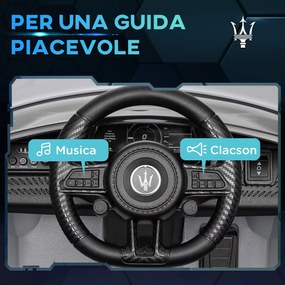 Macchina Elettrica per Bambini con Licenza Maserati Gran Turismo Folgore 12V Grigio...
