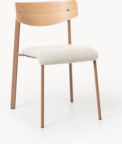 Sedia imbottita in legno di quercia Nadia