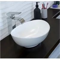 Lavabo da appoggio in ceramica bianco lucido K60