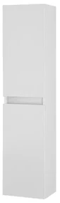 Colonna bagno sospesa 125 rovere bianco con ante reversibili Nadia