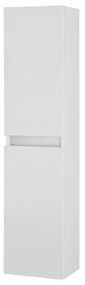 Colonna bagno sospesa 125 rovere bianco con ante reversibili Nadia