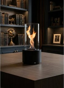 Caminetto a bioetanolo da tavolo 1KW in acciaio nero RUBY mod. Australe