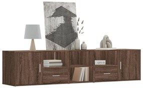 Mobile Angolare Rovere Marrone 200x40x45 Cm İn Truciolato /