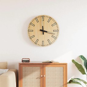 Orologio A Parete Con Ore E Lancette Luminose Giallo Ø30 Cm /