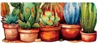 Le Forme Cactus Tappeto Cucina 50x120 cm Sagomato Pvc Moderno Antiscivolo Stampa Digitale