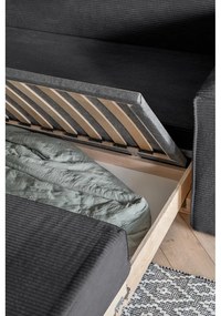Divano letto grigio scuro 168 cm Lucky Lucy - Miuform