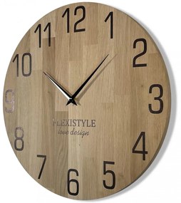 Orologio di lusso in legno color rovere 30 cm