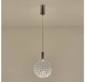 Lampadario LED a sospensione con filo LED/6,3W/230V 3000K cromo lucido diametro 25 cm