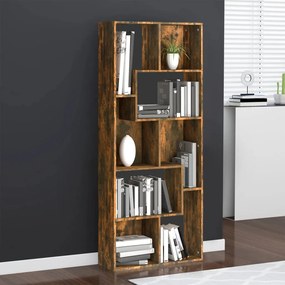 Libreria Rovere Fumo 67x24x161 Cm İn Legno Multistrato /