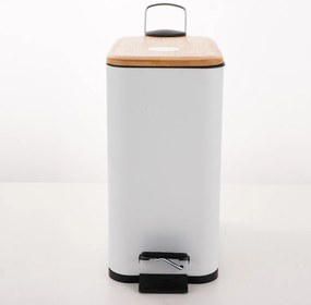 Cestino per la spazzatura bianco in acciaio con pedale 5 l Erik – Spirella