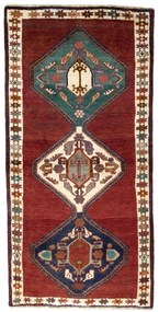 Shiraz Tappeto persiano 90x170 Rosso (Iran) Annodato A Mano