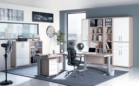 Ufficio completo in finitura Frassino Coihmbra  e Bianco Laccato