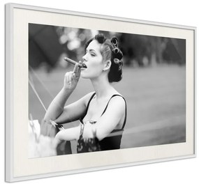 Poster  Smoking Harms Your Health  Cornice Quadri Cornice d'oro con passe-partout, Larghezza x Altezza Home decor 45x30