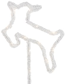 Set di 3 faretti natalizi cervo bianco con LED e timer IP44 - Shika