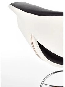 Sgabello 115x60 cm bianco/nero/cromo