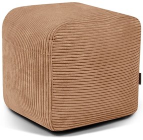 Puof a sacco marrone con rivestimento in velluto a coste Plus 50 Lounge – SLOWDOWN