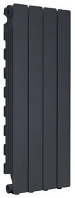 Radiatore acqua calda PRODIGE MODERN in alluminio, 4 elementi, interasse 800 mm, ardesia/slate-grey
