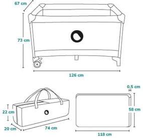 Lionelo - Culla da viaggio STEFI rosa/grigio