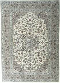 Kashan Tappeto 260x350 Beige (Iran) Annodato A Mano