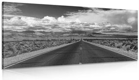 Quadro su tela – Sentiero nel deserto in bianco e nero