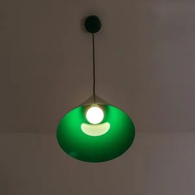 Lampada a sospensione ETNA II con cavo 1xE27/15W/230V Ø 25 cm verde
