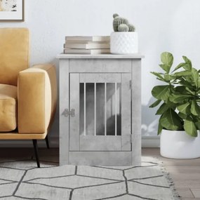 Gabbia Cani Arredamento Grigio Cemento 55x80x68cm Multistrato