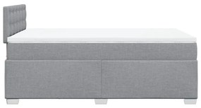 Giroletto a molle con materasso grigio chiaro 120x190cm tessuto