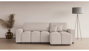 Divano angolare beige allungabile (con composizione variabile) Luki – Ropez