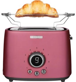 Sencor - Tostapane con due fessure e funzione di riscaldamento 1000W/230V rosa