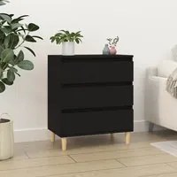 Credenza Nero 60x35x70 cm in Legno Multistrato cod mxl 27245