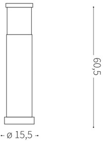 Ideal Lux - Lampada da esterno 1xE27/42W/230V 60 cm IP44 antracite