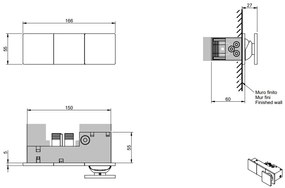 Treemme 5mm rwit2808is96 miscelatore doccia vasca monocomando senza parte incasso inox satinato