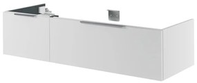 Mobile da bagno sospeso sotto lavabo L 135 x H 32 x P 48 cm bianco laccato, 1 cassetto SENSEA Neo