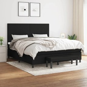 Giroletto A Molle Con Materasso Nero 160x200 Cm İn Tessuto /