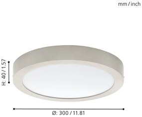 Eglo 32443 - Plafoniera LED FUEVA 1 LED/24W/230V