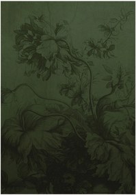 Carta da parati Gradient Flowers Green