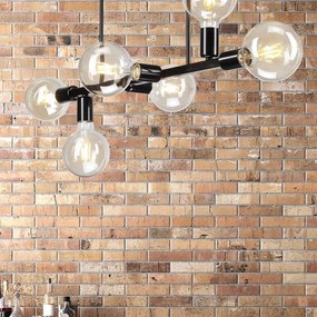 Plafoniera soffitto Eliza Lamkur, dimmerabile, Nero, Soggiorno / Sala da pranzo, Metallo, Moderno, Plafoniera