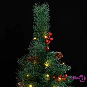 vidaXL Albero di Natale Artificiale Incernierato 300 LED 240 cm