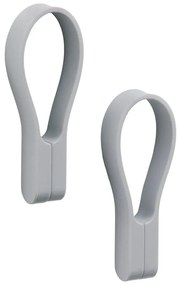 Gancio per asciugamani grigio chiaro in silicone 2 pz Loop – Zone