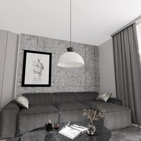 Lampadario Minimal Efesto Acciaio Bianco Nero 1 Luce Gx53
