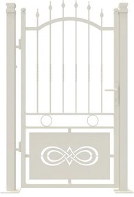 Cancello manuale a battente Lavaredo in ferro, apertura a sinistra, L 104.5, H 180-195 cm, di colore ruggine
