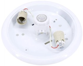 Plafoniera 2xE27 con Sensore di Movimento da soffitto e parete