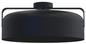 Plafoniera moderno Hug Ø 50 cm nero IP20, 1XE27