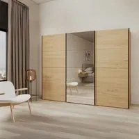 Armadio 3 ante scorrevoli rovere con specchio Zegna 255x53x205H