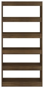 Libreria/divisorio marrone rovere 80x30x166 cm in truciolato