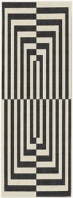 Passatoia a pelo corto lavabile Op Art by Jonathan Adler